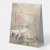 Plaque De Table English Pointer chasse les faisans (Verso)