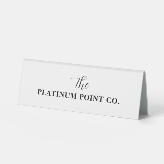 Plaque De Table Enseigne de bureau avec logo pour table (Recto)