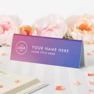 Plaque De Table Enseigne de bureau de logo d'entreprise tendance p