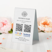 Plaque De Table Enseigne de code QR pour les avis Google et Facebo (In SItu (Mariage))