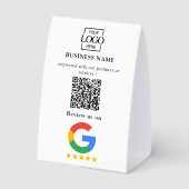 Plaque De Table Enseigne de table QR Code pour les avis Google pou (Verso)