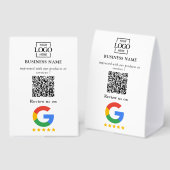Plaque De Table Enseigne de table QR Code pour les avis Google pou (Recto/verso)