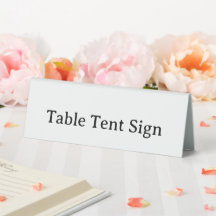 Enseigne de tente de table personnalisée, taille: