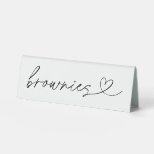 Plaque De Table Enseigne en acrylique pour brownies de mariage