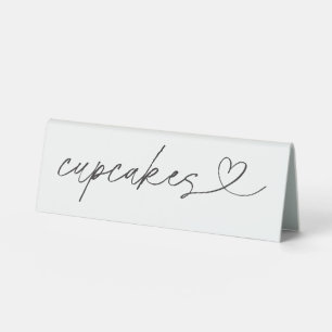 Plaque De Table Enseigne en acrylique pour cupcakes Mariage Étique