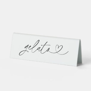 Plaque De Table Enseigne en acrylique pour étiquette de gelato pou