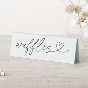 Plaque De Table Enseigne en acrylique pour gaufres de mariage