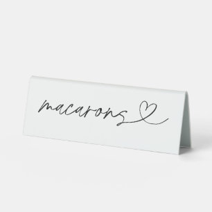 Plaque De Table Enseigne en acrylique pour macarons pour mariage