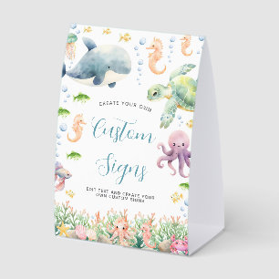 Plaque De Table Enseigne personnalisée pour Baby Shower sur le thè