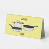 Plaque De Table Ensembles d'ustensiles de cuisine illustration de  (Verso)