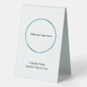 Plaque De Table Entreprise Ajouter votre logo professionnel (Verso)