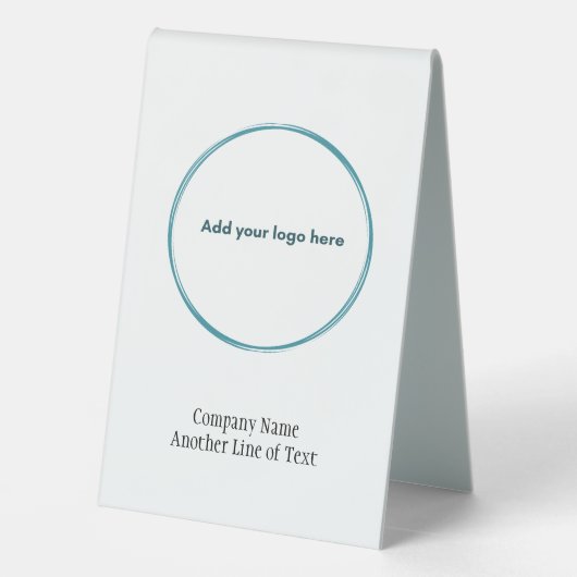 Plaque De Table Entreprise Ajouter votre logo professionnel (Verso)