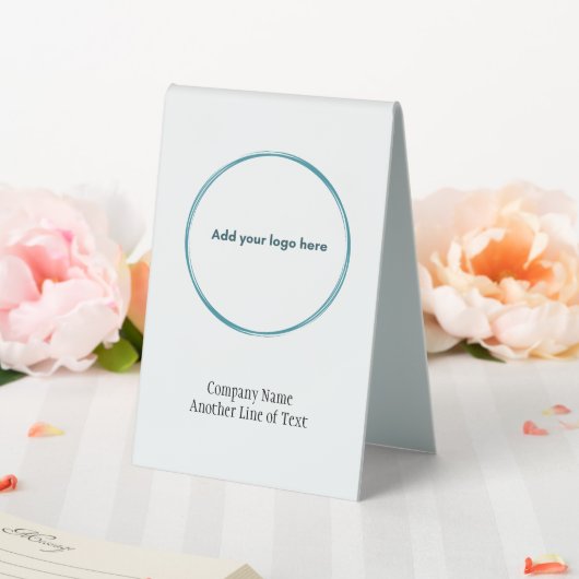 Plaque De Table Entreprise Ajouter votre logo professionnel (In SItu (Mariage))