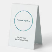 Plaque De Table Entreprise Ajouter votre logo professionnel (Recto)