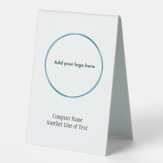 Plaque De Table Entreprise Ajouter votre logo professionnel (Recto)
