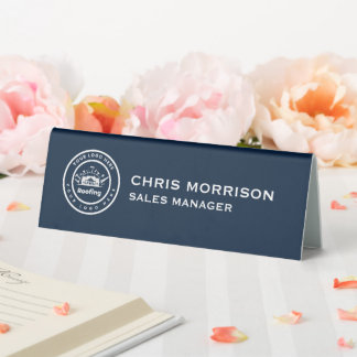 Plaque De Table Entreprise de Toiture | Services de Logo Personnal