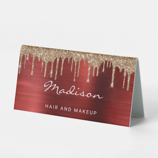 Plaque De Table Entreprise moderne Red Gold Driving (Recto)