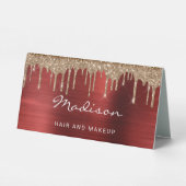 Plaque De Table Entreprise moderne Red Gold Driving (Verso)