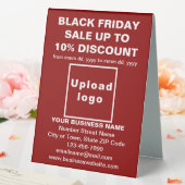 Plaque De Table Entreprise Noir Vendredi Vente sur la table rouge (In SItu (Mariage))