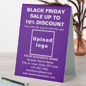 Plaque De Table Entreprise Noir Vendredi Vente sur Table Violette  (En SItu (Tableau))