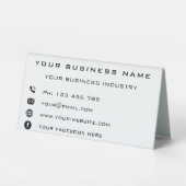 Plaque De Table Entreprise Nom Info Table Tente Signal (Verso)