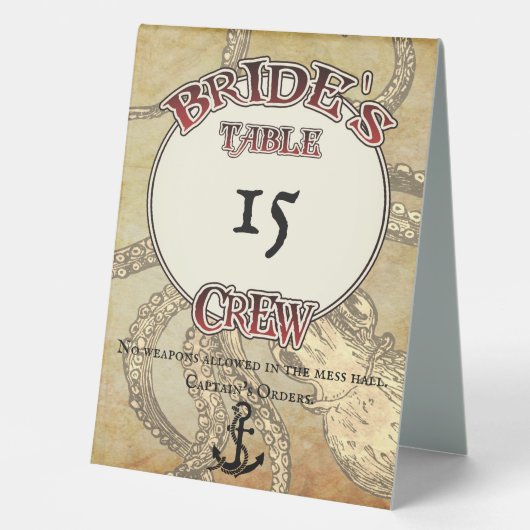 Plaque De Table Équipage de mariée (Recto)