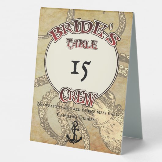 Plaque De Table Équipage de mariée (Verso)