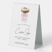 Plaque De Table Espresso Bow Rose Martini Personnalisé (Verso)