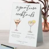 Plaque De Table Espresso Martini Lemon Drop Cocktails Menu Mariage (En SItu (Tableau))