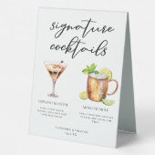 Plaque De Table Espresso Martini Moscow Mule Cocktail Mariage Menu (Verso)