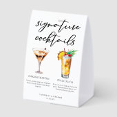Plaque De Table Espresso Martini Pina Colada Dessert Cocktails (Verso)