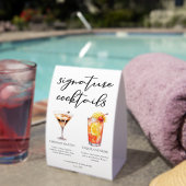 Plaque De Table Espresso Martini Tequila Sunrise Cocktails Menu (InVersositu (sur table))