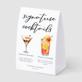 Plaque De Table Espresso Martini Tequila Sunrise Cocktails Menu (Recto)