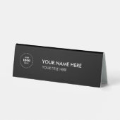Plaque De Table essional business logo Desk Nameplate Table (Verso)