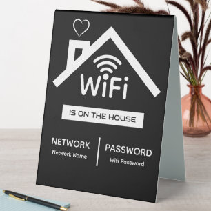 Plaque De Table Est Sur La Maison Wifi Mot De Passe Table Tente Si