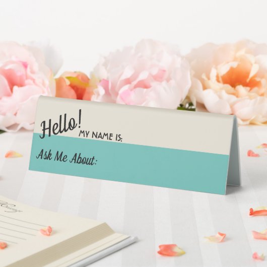 Plaque De Table Étiquette de nom avec Me demander À propos (In SItu (Mariage))