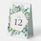 Plaque De Table Eucalyptus Botanical Garden Table Number Wedding (Verso)