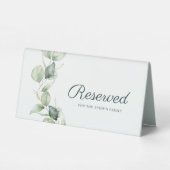 Plaque De Table Eucalyptus Botanical Mariage Mariée Famille Réserv (Verso)