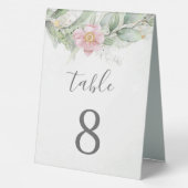 Plaque De Table Eucalyptus botanique verdure aquarelle élégante (Verso)