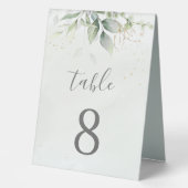 Plaque De Table Eucalyptus Botanique Verdure Aquarelle Élégante (Recto)