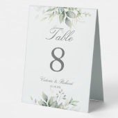 Plaque De Table Eucalyptus Botanique Verdure Aquarelle Élégante (Verso)