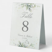 Plaque De Table Eucalyptus Botanique Verdure Aquarelle Élégante (Verso)