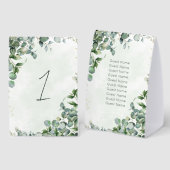 Plaque De Table Eucalyptus Greenery Wedding Table Number 1001A (Recto/verso)