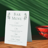 Plaque De Table Eucalyptus Leaf Simple Botanique Mariage Bar Menu