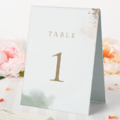 Plaque De Table Eucalyptus or vert Numéro de tableau (In SItu (Mariage))
