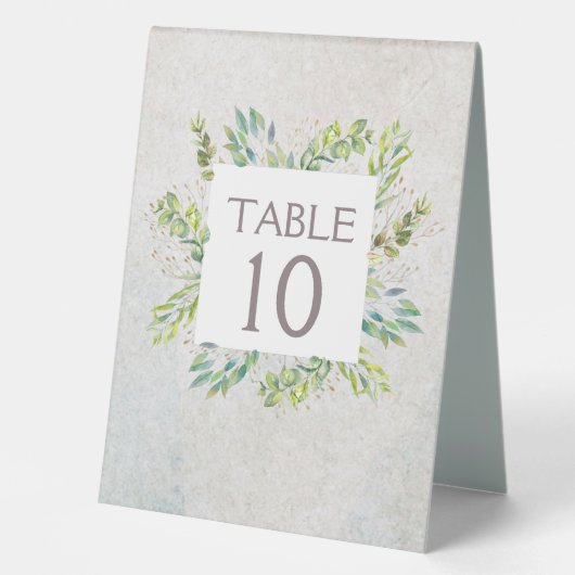 Plaque De Table Eucalyptus Rustique Réception De Mariage (Recto)