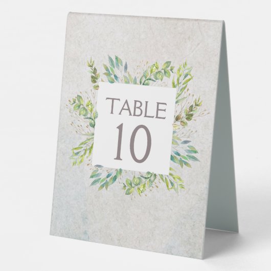 Plaque De Table Eucalyptus Rustique Réception De Mariage (Verso)