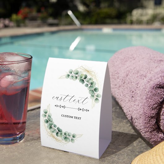 Plaque De Table Eucalyptus Table Tent Sign (InVersositu (sur table))