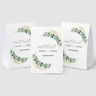 Plaque De Table Eucalyptus Table Tent Sign