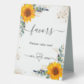 Plaque De Table Eucalyptus tournesol mariage faveurs clients (Recto)